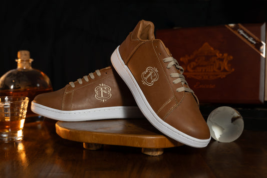 Brown leather sneaker