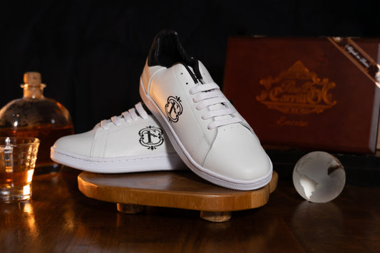 White & Black leather sneaker