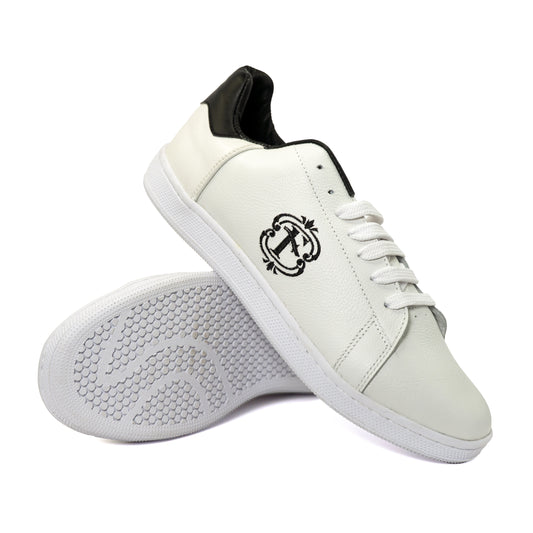 White & Black leather sneaker